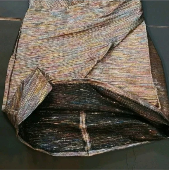 Gianni Bini metallic faux wrap sleeveless  mini cocktail dress - Picture 12 of 15